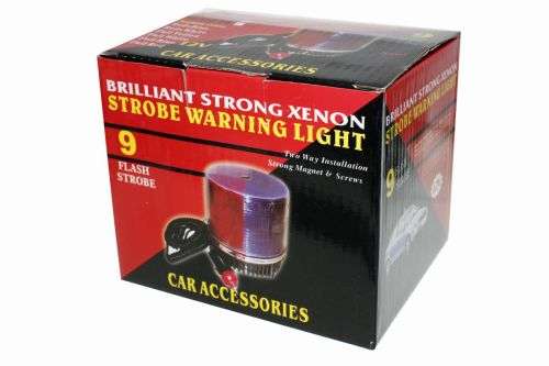 LED Magnetic Warning Strobe Emergency Beacon Light COOL WHITE 12V. Collections Are Allowed.