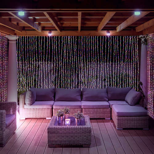 LED Decorative Fairy Curtain Lights Waterproof 220V AC in RGB Multicolour. Collections are allowed.