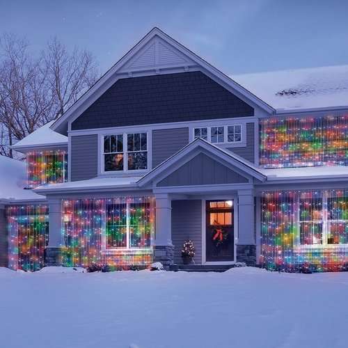 LED Decorative Fairy Curtain Lights Waterproof 220V AC in RGB Multicolour. Collections are allowed.