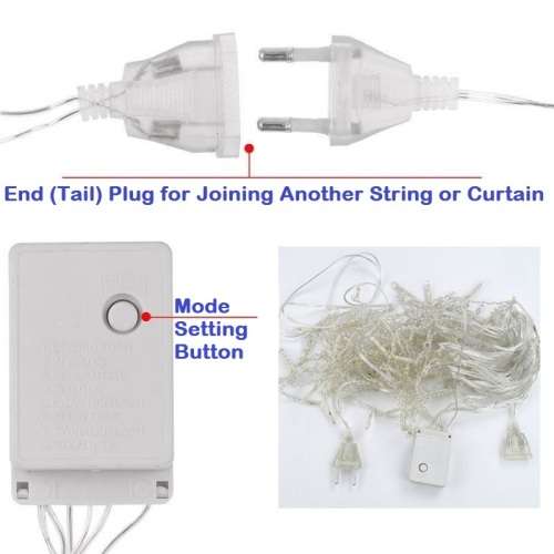 LED Decorative Fairy Curtain Lights Waterproof 220V AC in RGB Multicolour. Collections are allowed.