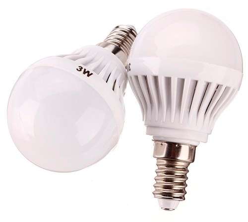 LED LIGHT BULBS: 220V Cool White Golfball Type E14 (Small Edison Screw Cap). Collections Are Allowed