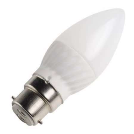 LED Light Bulbs: Bayonet Cap B22 Candle Design. Collections are allowed.