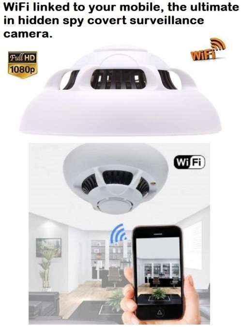 New Wireless Spy Smoke Detector HD Camera with P2P WiFi and Motion Detection. Collections Allowed