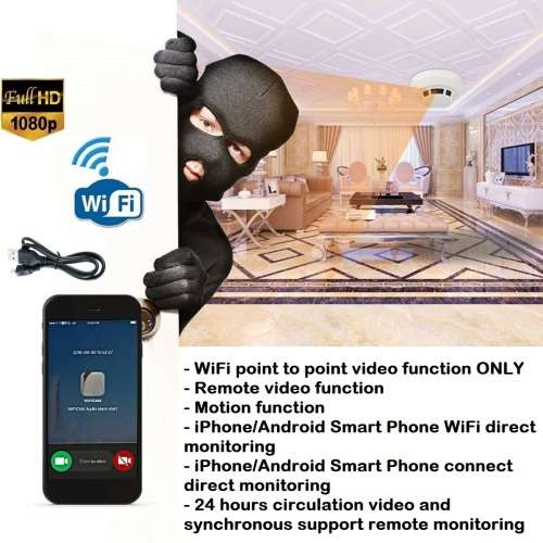 New Wireless Spy Smoke Detector HD Camera with P2P WiFi and Motion Detection. Collections Allowed