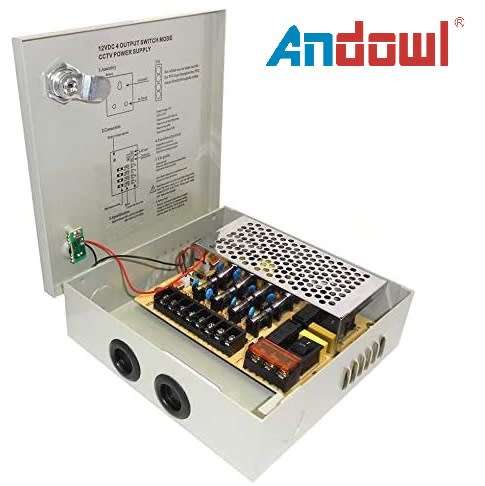 Power Supply Box with 4 Port Channels, Fuses, 10A and AC 110-220V to DC 12V. Collections are allowed