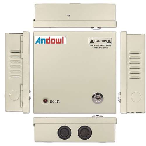 Power Supply Box with 4 Port Channels, Fuses, 10A and AC 110-220V to DC 12V. Collections are allowed