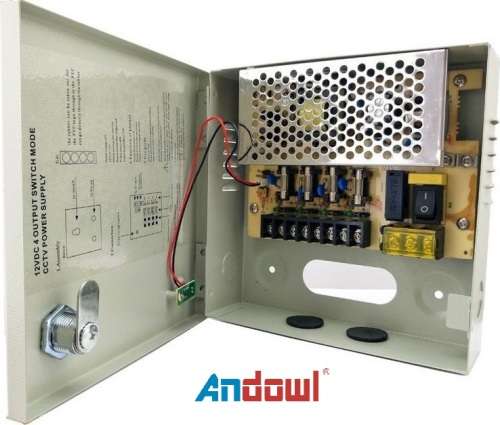 Power Supply Box with 4 Port Channels, Fuses, 10A and AC 110-220V to DC 12V. Collections are allowed