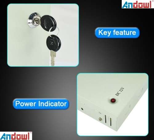 Power Supply Box with 9 Port Channels, Fuses, 15A and AC 110-220V to DC 12V. Collections are allowed