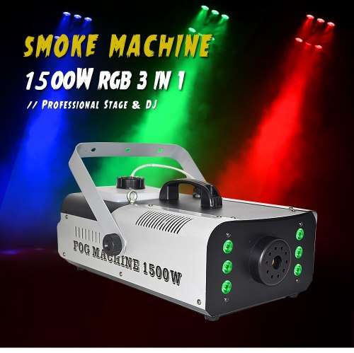 Heavy Duty Professional Smoke Fog Machine with RGB LEDs, Compact High Capacity. Collections Allowed.