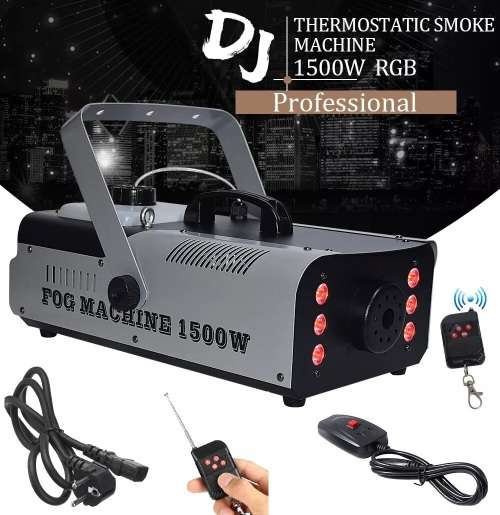 Heavy Duty Professional Smoke Fog Machine with RGB LEDs, Compact High Capacity. Collections Allowed.