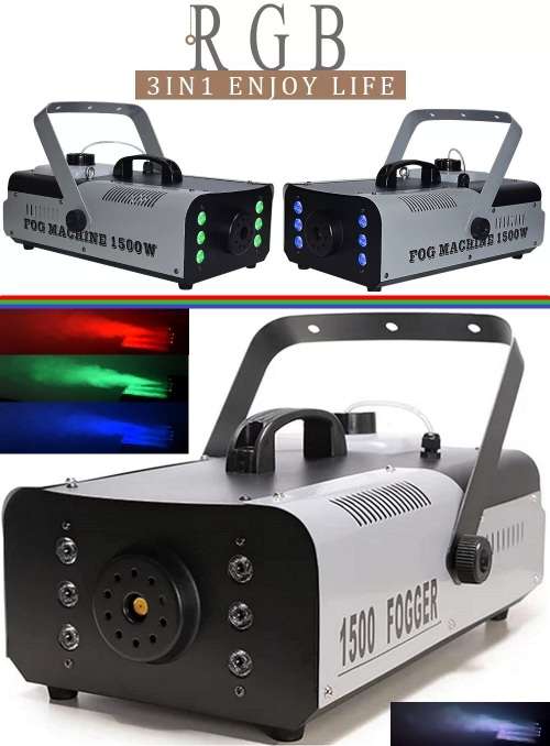 Heavy Duty Professional Smoke Fog Machine with RGB LEDs, Compact High Capacity. Collections Allowed.