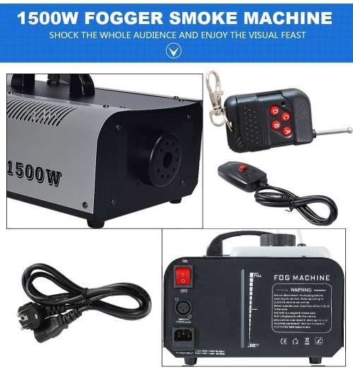 Professional Smoke, Fogger Machine 1500W Heavy Duty, Compact & High Capacity. Collections allowed.
