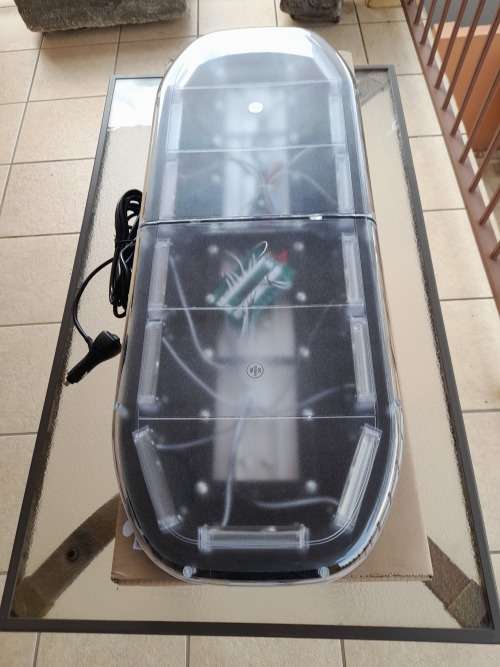 Construction Vehicle LED Flash Strobe Roof Top Amber Light Bar. Magnetic Mount. Collections Allowed.