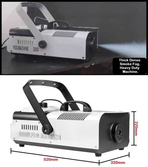 Smoke, Fogger Machine 2000W Professional Heavy Duty, Compact and High Capacity. Collections allowed.