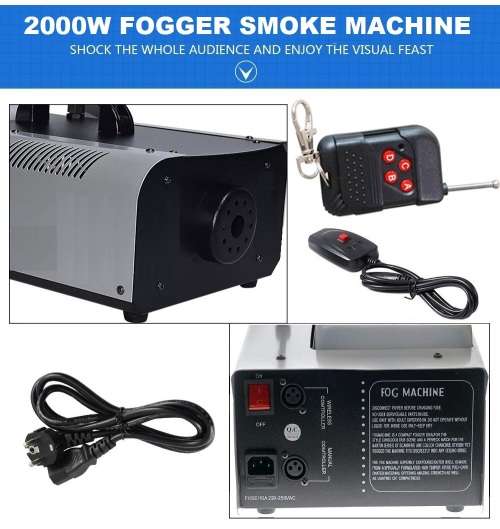 Professional Smoke, Fogger Machine 2000W Heavy Duty, Compact & High Capacity. Collections allowed.