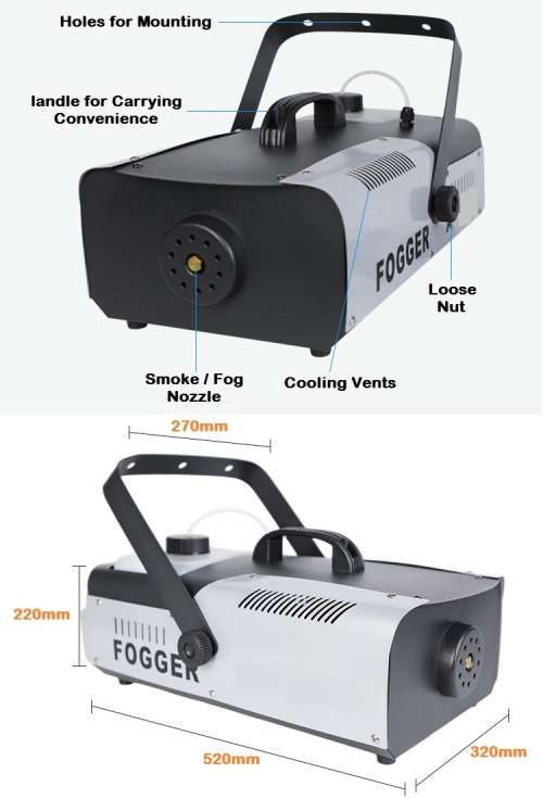 Smoke, Fogger Machine 2000W Professional Heavy Duty, Compact and High Capacity. Collections allowed.