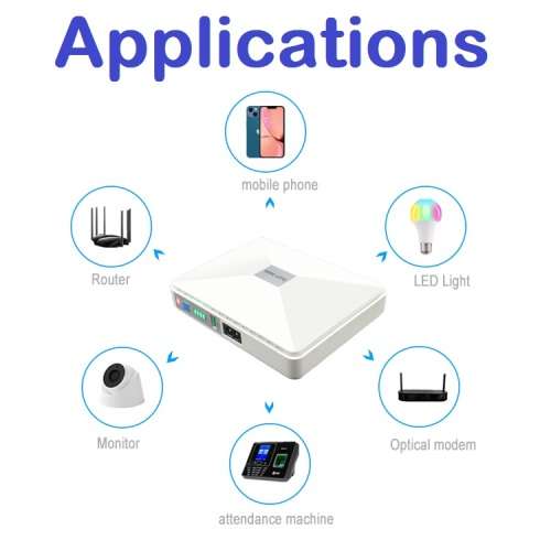 Mini UPS 8800mAh Portable Uninterruptible Power Supply Battery Back-Up. Collections allowed.