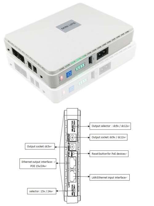Mini UPS 8800mAh Portable Uninterruptible Power Supply Battery Back-Up. Collections allowed.