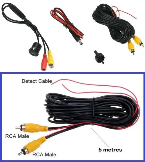 HD Wide Angle Car Rear View Reverse Parking Camera with CCD Technology. Collections allowed