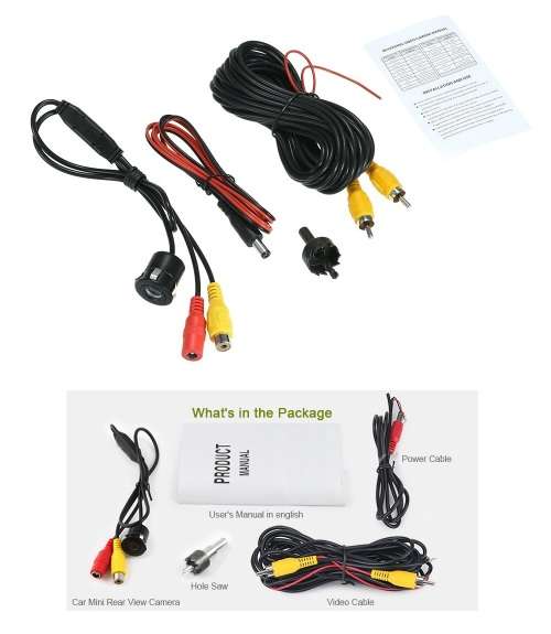 HD Wide Angle Car Rear View Reverse Parking Camera with CCD Technology. Collections allowed