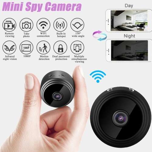 WiFi Miniature Spy HD Camera. Portable with Night Vision, Motion Sensor and more Collections Allowed
