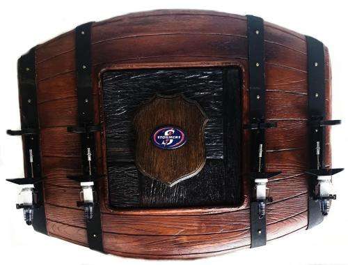 The Stormers Rugby Flat Barrel Liquor Dispensers with 4 Optic Sets. Brand New. Collections Allowed.