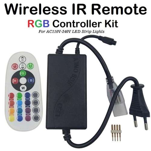 MultiColour RGB LED Wireless 15A Controller and Remote for 220V LED Strip Light. Collections Allowed