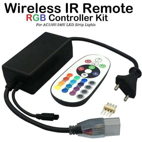 MultiColour RGB LED Wireless 15A Controller and Remote for 220V LED Strip Light. Collections Allowed