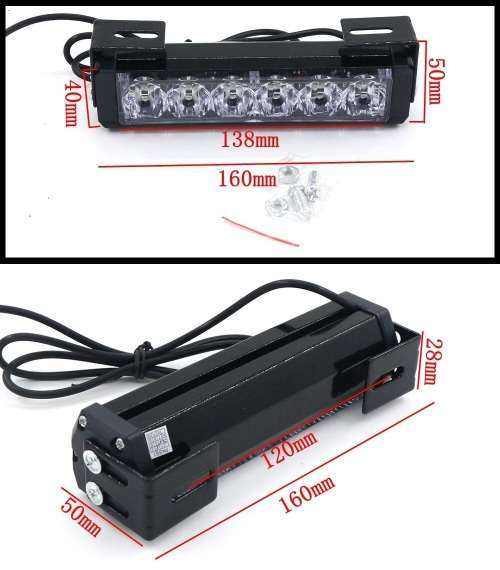 Amber + Cool White LED Flash Cluster Strobe Grille Lights 12V Set of 2 Panels. Collections allowed.