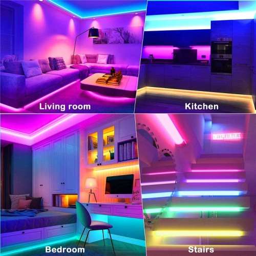 LED Strip Lights: 5-metre RGB Rolls with Adapter + Driver and Remote Control Kit Collections Allowed
