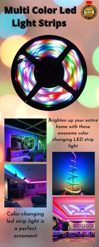LED Strip Lights: 5-metre RGB Rolls with Adapter + Driver and Remote Control Kit Collections Allowed