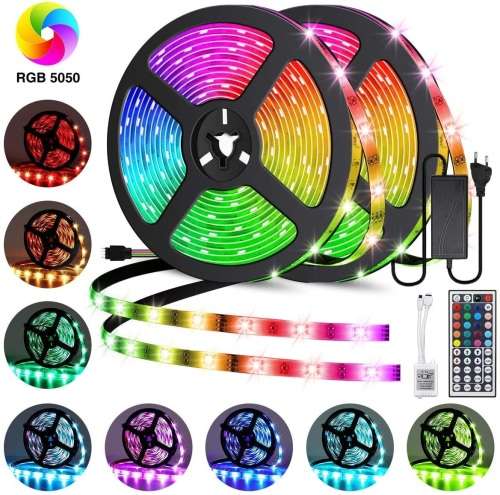 LED Strip Lights: 5-metre RGB Rolls with Adapter + Driver and Remote Control Kit Collections Allowed
