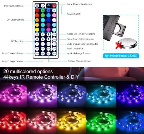 LED Strip Lights: 5-metre RGB Rolls with Adapter + Driver and Remote Control Kit Collections Allowed