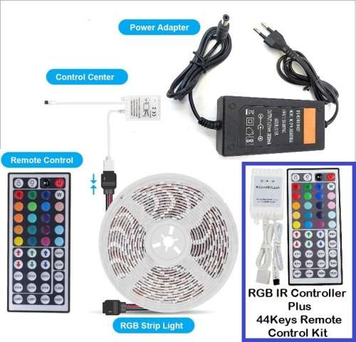 LED Strip Lights: 5-metre RGB Rolls with Adapter + Driver and Remote Control Kit Collections Allowed
