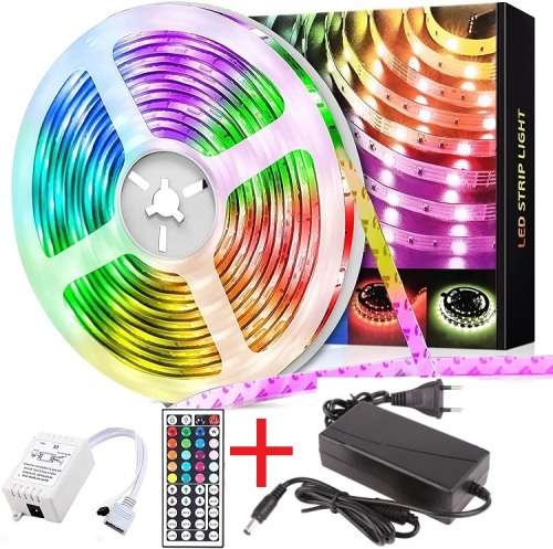LED Strip Lights: 5-metre RGB Rolls with Adapter + Driver and Remote Control Kit Collections Allowed