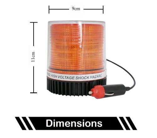 LED Magnetic Warning Strobe Flash Beacon Light Orange / Amber 12V/24V DC. Collections are allowed.