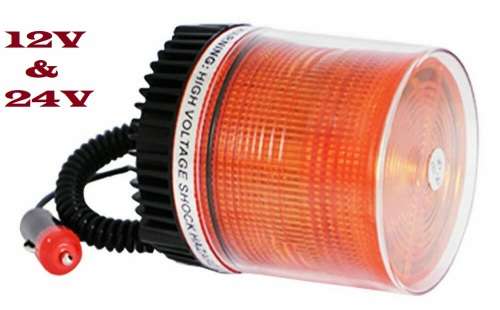 LED Magnetic Warning Strobe Flash Beacon Light Orange / Amber 12V/24V DC. Collections are allowed.