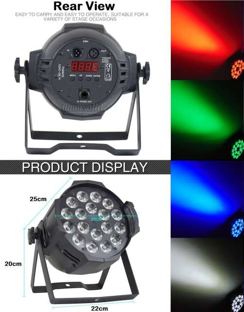 Professional Disco Stage DJ Party Wash LED Light DMX512 PARCAN 6in1 RGBWA. Collections Are Allowed.