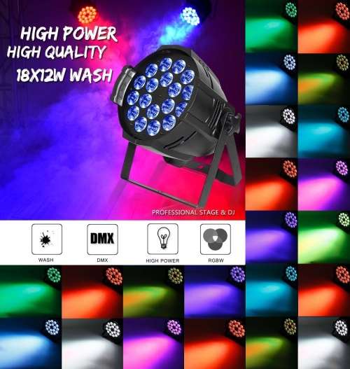 Professional Disco Stage DJ Party Wash LED Light DMX512 PARCAN 6in1 RGBWA. Collections Are Allowed.