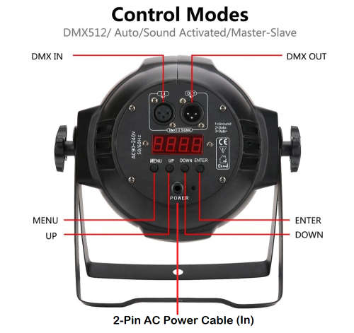 Professional Disco Stage DJ Party Wash LED Light DMX512 PARCAN 6in1 RGBWA. Collections Are Allowed.