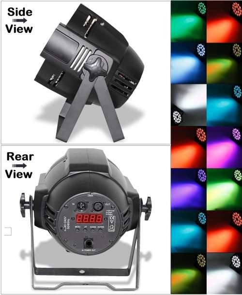 Professional Disco Stage DJ Party Wash LED Light DMX512 PARCAN 6in1 RGBWA. Collections Are Allowed.