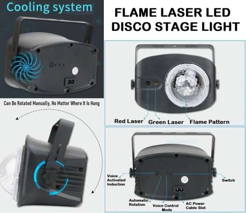 Professional Disco Stage DJ Party Flame Laser LED Light. Stunning Show. Collections Are Allowed
