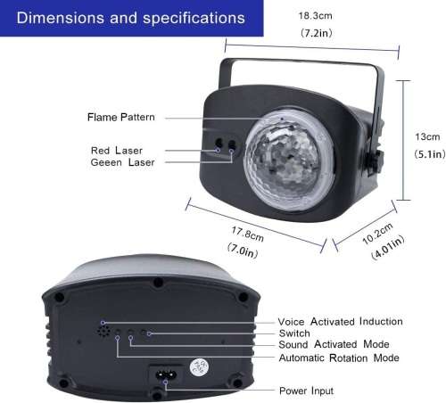Professional Disco Stage DJ Party Flame Laser LED Light. Stunning Show. Collections Are Allowed