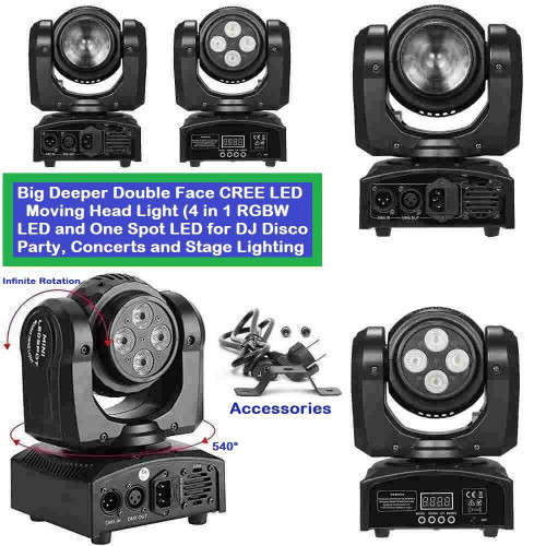 Professional Double Faced Disco Moving Head DMX512 Stage, DJ Party Light. Collections Are Allowed.