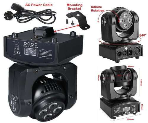 Professional Double Faced Disco Moving Head DMX512 Stage, DJ Party Light. Collections Are Allowed.