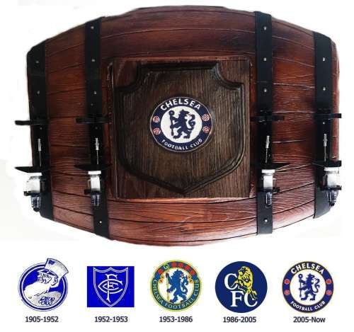 Chelsea Football Club Flat Barrel Liquor Dispensers With 4 Optic Sets Brand New. Collections Allowed