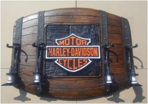 Harley Davidson Flat Barrel Liquor Dispensers with 4 Sets of Optics. Brand New. Collections Allowed.