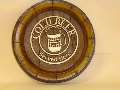 Barrel End Labelled COLD BEER Served Here. Brand New Products. Collections are allowed.