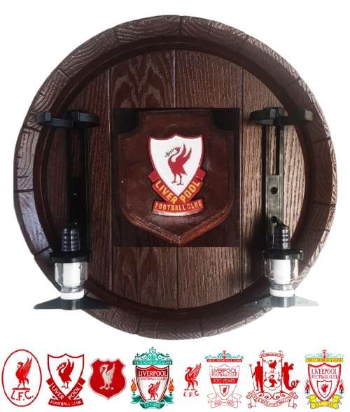 Liverpool FC Large Barrel End Liquor Dispensers with 2 Optic Sets. Brand New. Collections Allowed.
