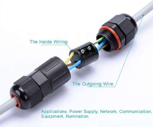 Waterproof Electrical Cable Wire Connector: Waterproof Type 4mm Cable Diameter. Collections Allowed.